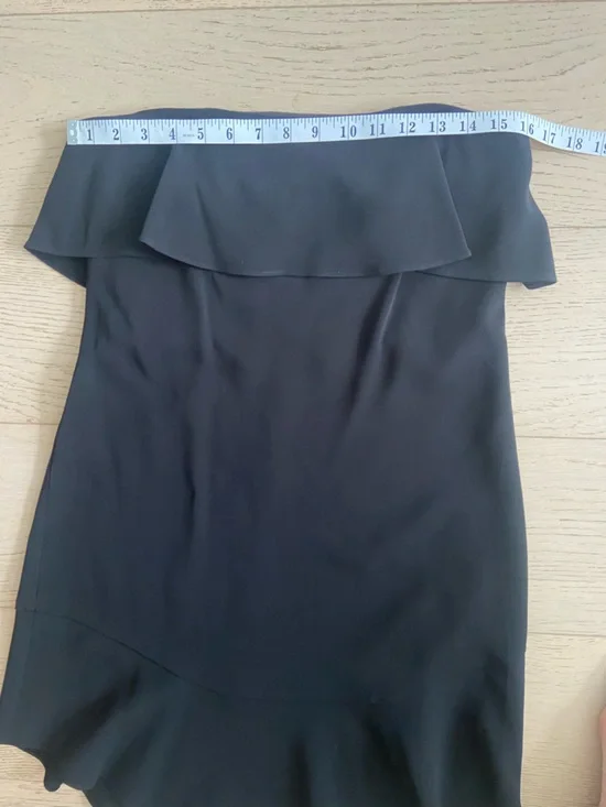 NWOT A.L.C. Black Romy Mini Dress Ruffle Strapless Cocktail Night Out  Size 4 - Picture 8 of 9